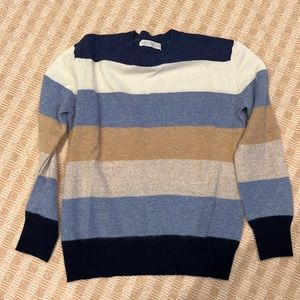 Striped 100% cashmere sweater
